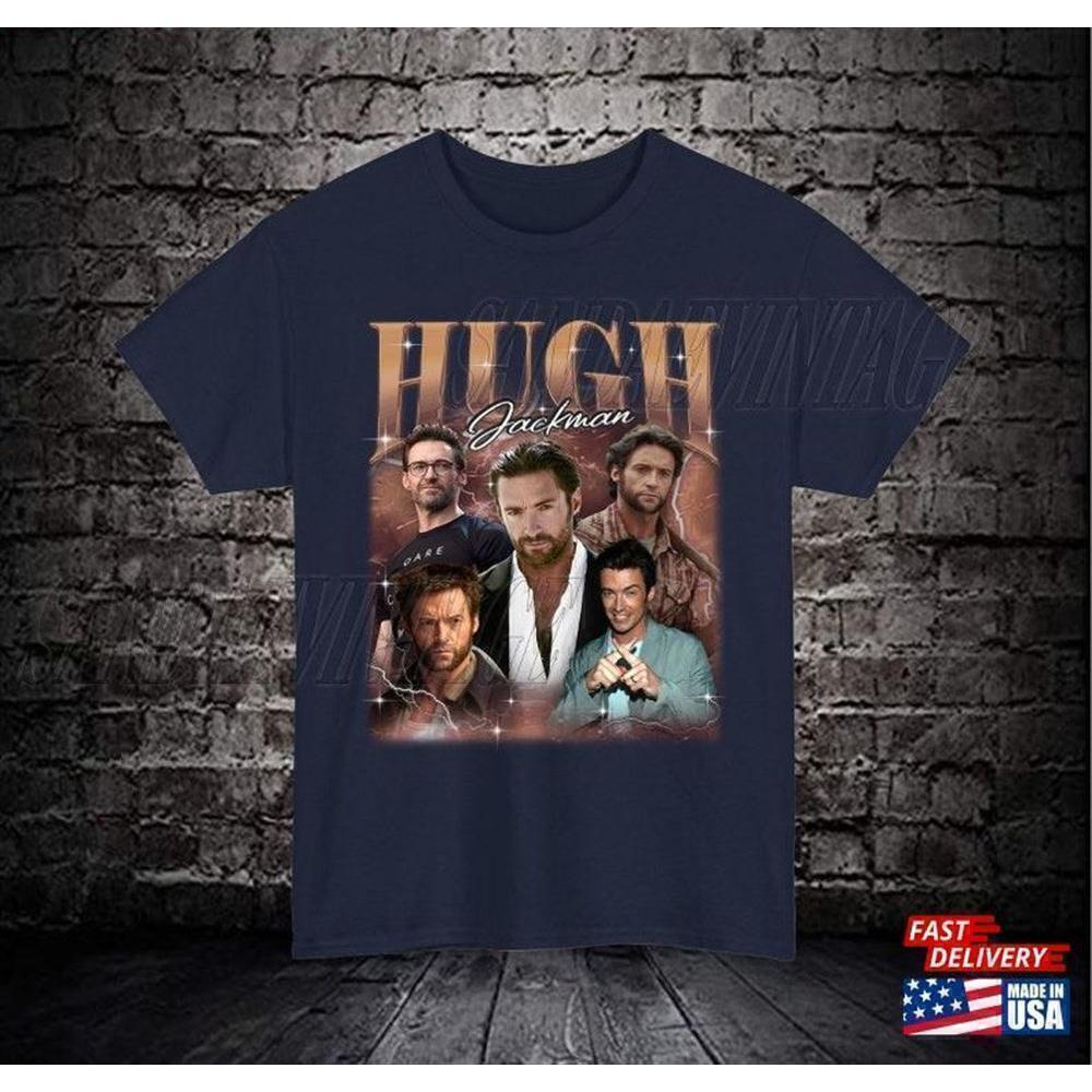 Hugh Jackman Retro Actor Fan Graphic Unisex T-Shirt